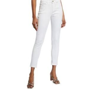 Michael Kors Women's White Izzy Mid Rise Denim Cropped Skinny Jeans Size 4 D-2